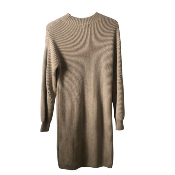 Style & Co Medium Tan Sweater Dress | Cozy, Casual Knit Dress - Picture 2 of 7